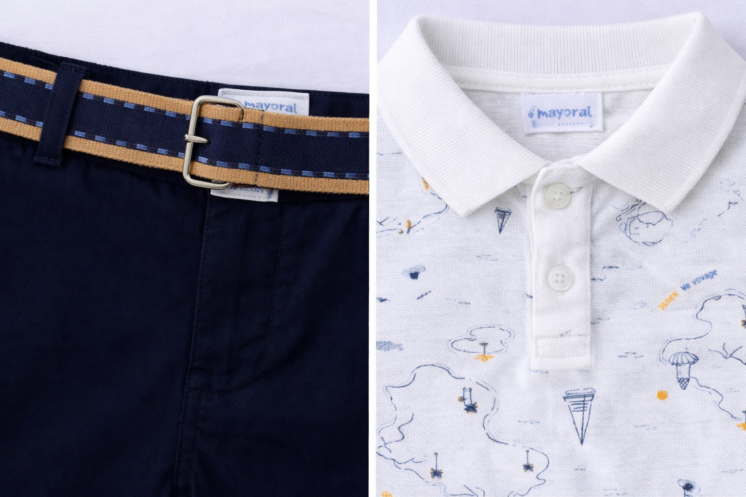 Ensemble garçon – Blanc & marine - 4ans – Image 4