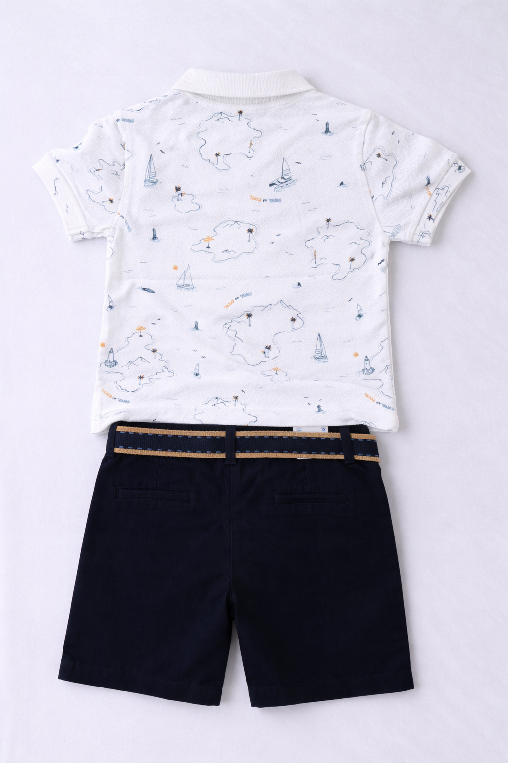 Ensemble garçon – Blanc & marine - 4ans – Image 2