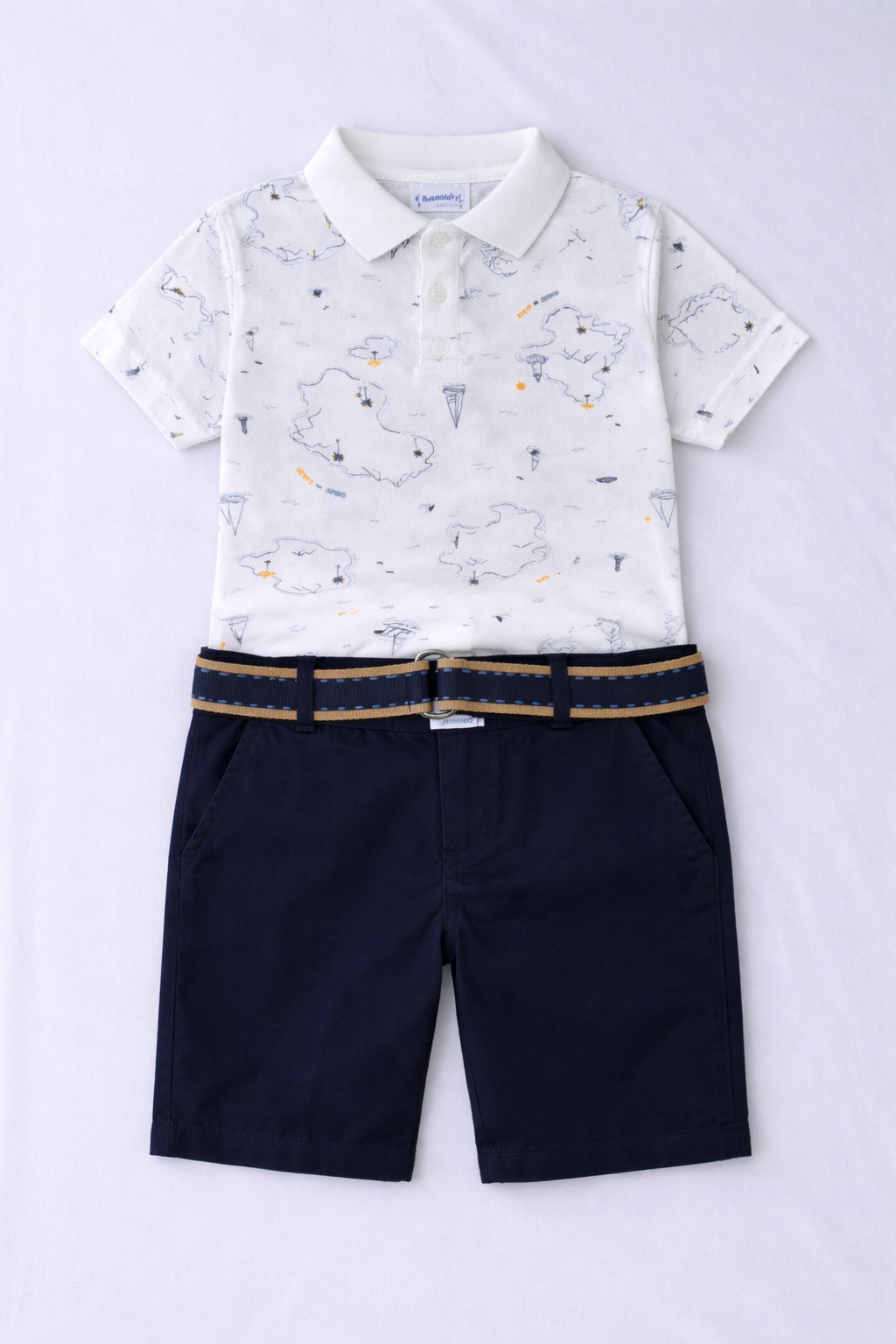 Ensemble garçon – Blanc & marine - 4ans – Image 3