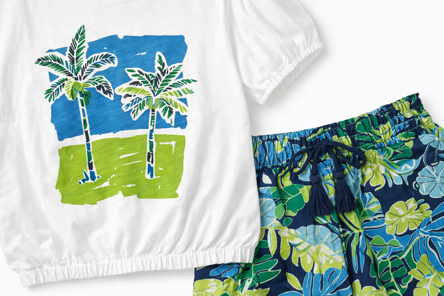 Ensemble junior fille blanc & imprimé tropical – 16 ans – Image 4