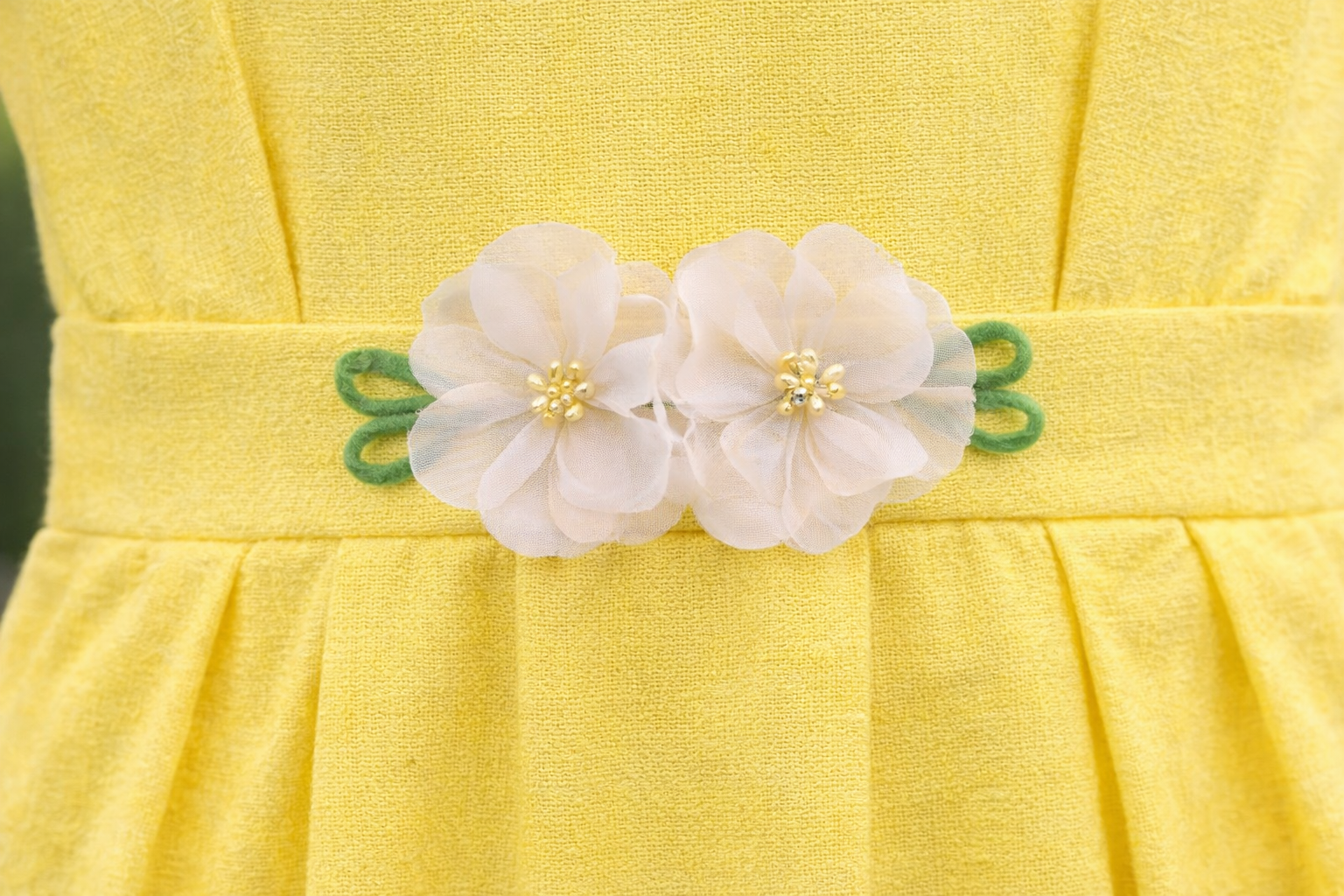 Robe fille jaune élégante – 6 ans – Image 4