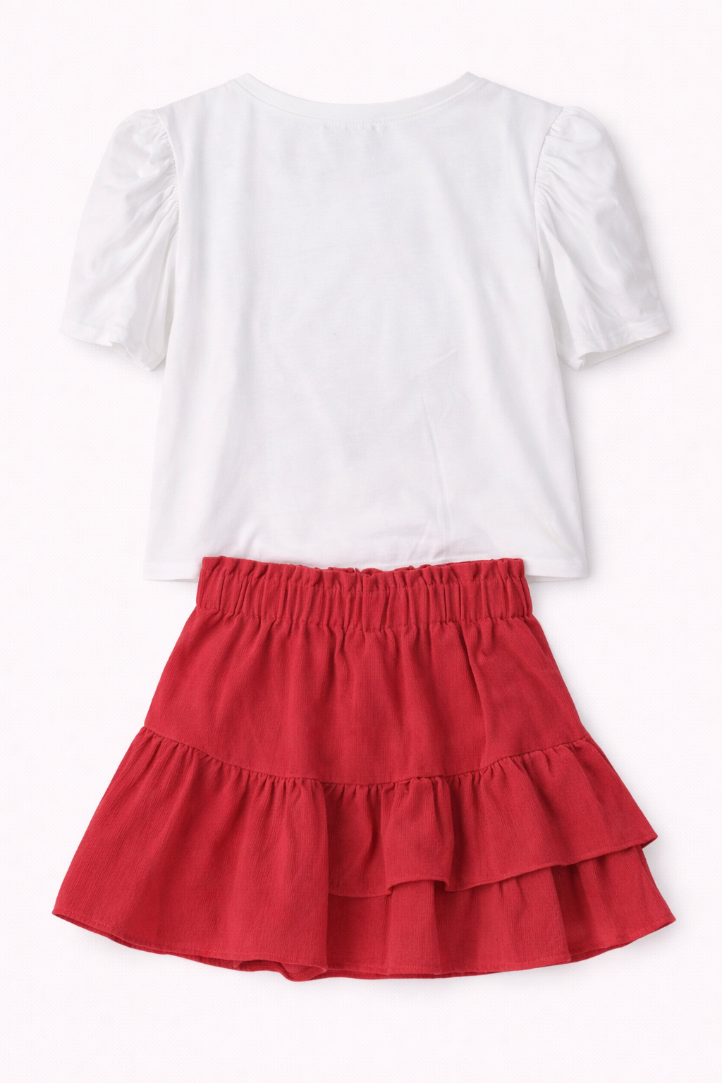 Ensemble fille blanc & rouge – 12 ans – Image 3