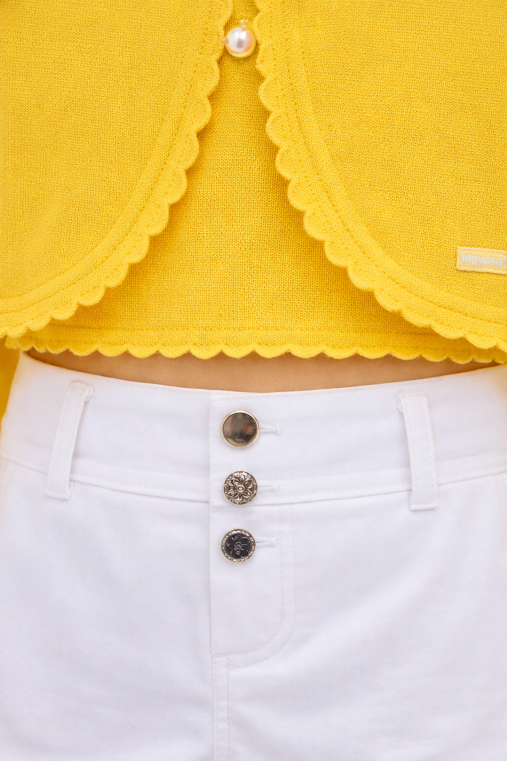 Ensemble fille jaune & blanc élégant – 12 ans – Image 4