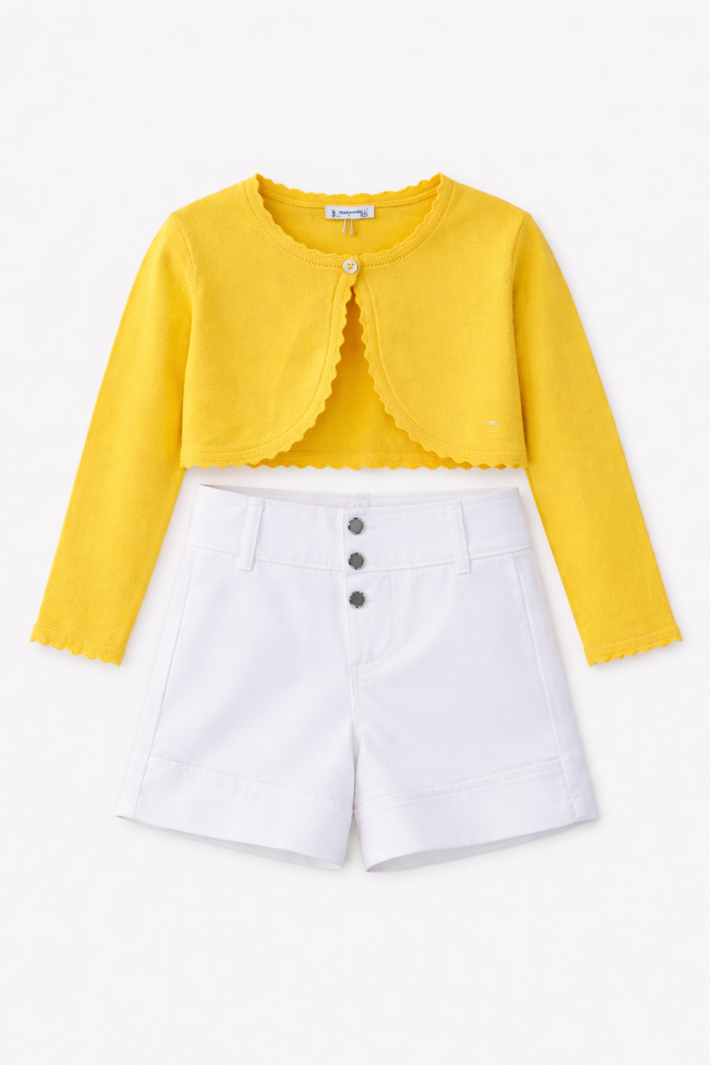 Ensemble fille jaune & blanc élégant – 12 ans – Image 2