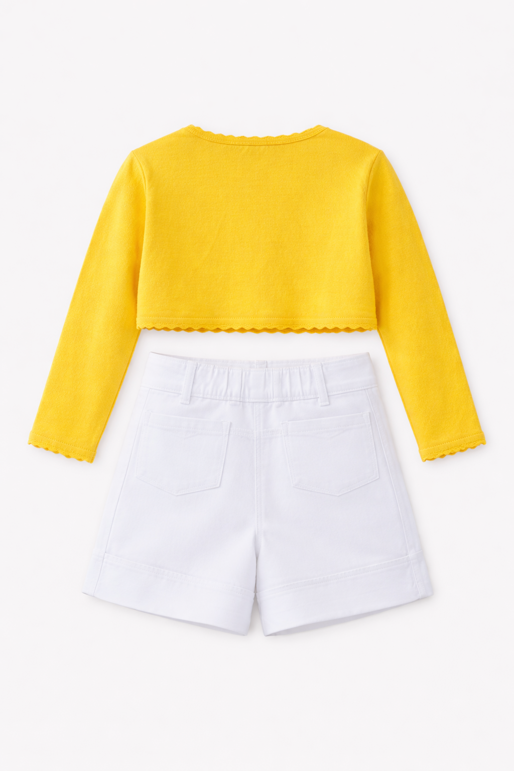 Ensemble fille jaune & blanc élégant – 12 ans – Image 3